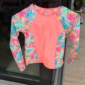 Wonder Nation Coral and Tropical Print Kids Rashguard